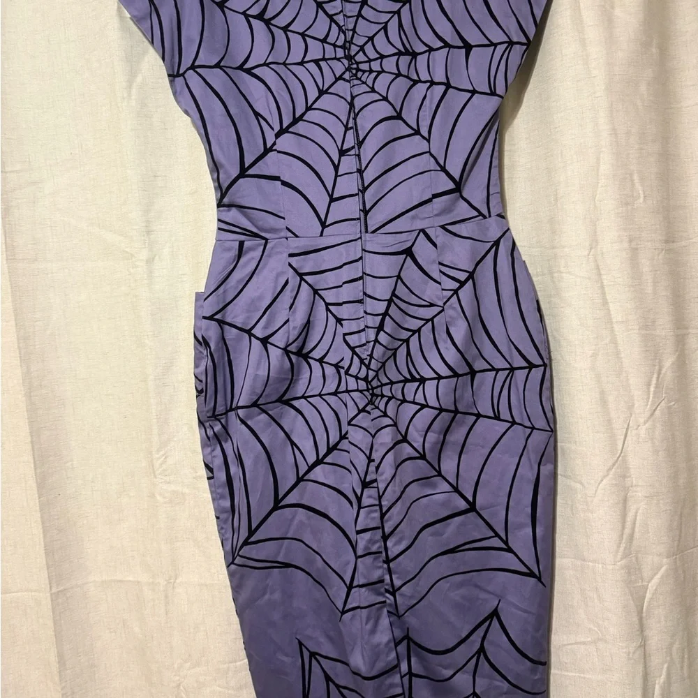 Vixen by Micheline Pitt Periwinkle Black Widow Dress size XL - Picture 2 of 4